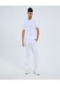 Camiseta Para Hombre Manga Corta Cuello Henley Color Blanco Marca Ostu #60091668 de Ostu