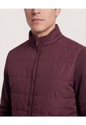 Chaqueta  Para Hombre Bomber Color Vino Marca Ostu #60080127