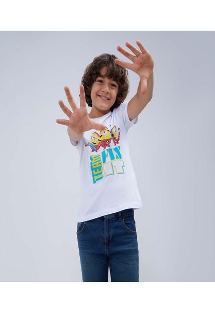 Camiseta Para Niño Manga Corta Color Blanco Marca Ostu #80090199