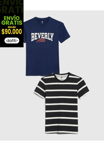 Camiseta Infantil Niño Manga Corta Cuello Redondo Color Azul Marca Ostu #80090274 Ostu