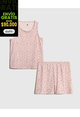 Pijama Infantil Niña M/S P/C Color Rosado Marca Ostu #90040078 Ostu