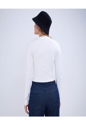 Camiseta Para Mujer Manga Larga Color Crema Marca Ostu #40092253