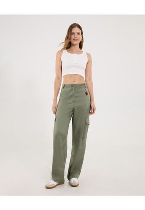 Pantalón Para Mujer Moda Color Verde Marca Ostu #40070837