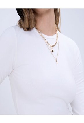 Camiseta Para Mujer Manga Larga Color Crema Marca Ostu #40092253