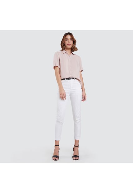 Pantalon Para Mujer Chino Color Blanco Marca Ostu #40070386