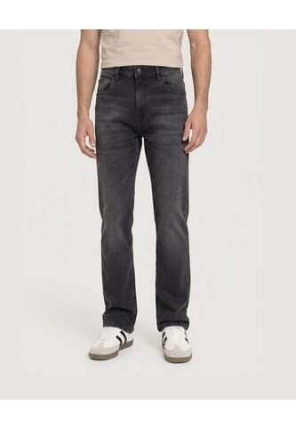 Jean Regular Stretch  Para Hombre Negro Ostu Ostu