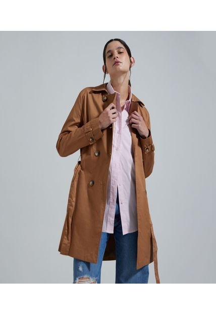 Chaqueta Para Mujer Trench Color Dorado Marca Ostu #40080164