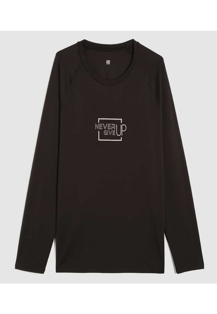 Camiseta Para Hombre Manga Larga Color Negro Marca Ostu #60091379