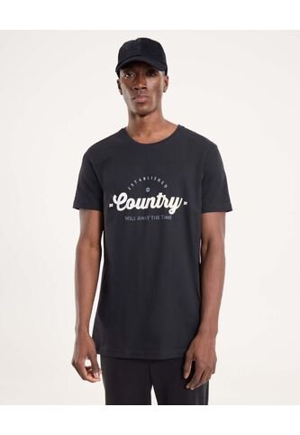 Camiseta Para Hombre Manga Corta Cuello Redondo Color Negro Marca Ostu #60091707 Ostu