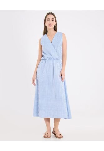 Vestido  Para Mujer M/Sisa Largo Color Azul Marca Ostu #40170339 Ostu