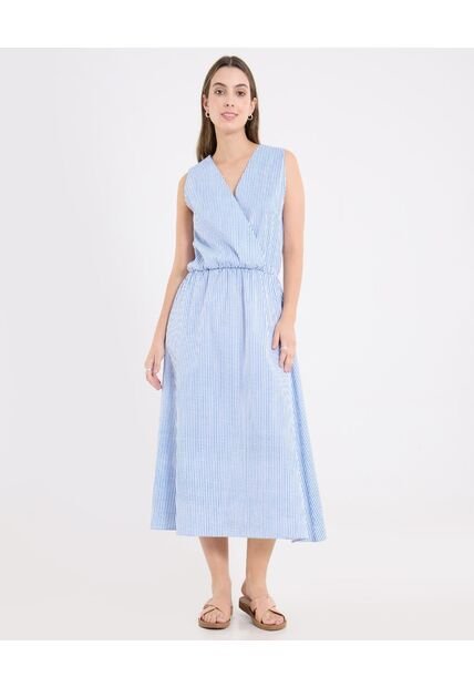 Vestido  Para Mujer M/Sisa Largo Color Azul Marca Ostu #40170339