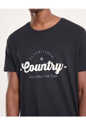 Camiseta Para Hombre Manga Corta Cuello Redondo Color Negro Marca Ostu #60091707