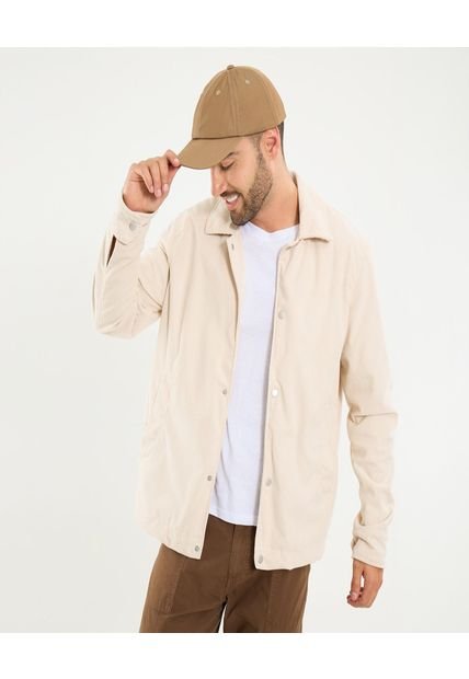 Chaqueta Para Hombre Trucker Color Crema Marca Ostu #60080164