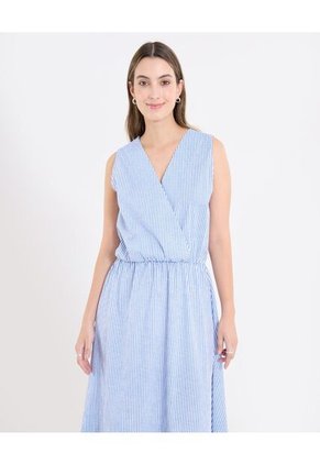 Vestido  Para Mujer M/Sisa Largo Color Azul Marca Ostu #40170339