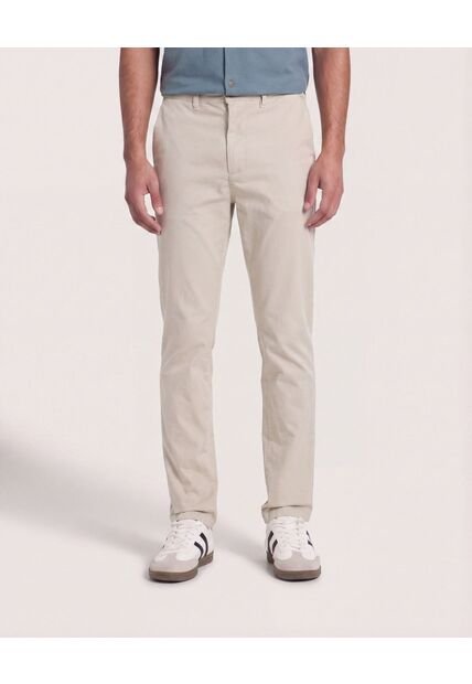 Pantalón Basico Chino  Para Hombre Beige Ostu