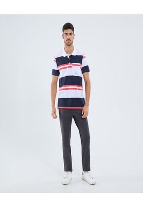 Polo Para Hombre Cuello Tejido Con Bolsillo Color Blanco Marca Ostu #60110771