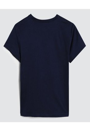 Camiseta Para Mujer Manga Corta Color Azul Marca Ostu #40092019