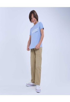 Camiseta Para Niño Manga Corta Color Azul  Marca Ostu #80090227