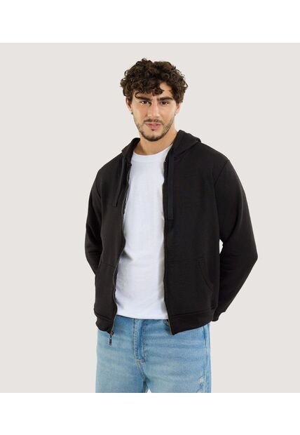 Buzo Para Hombre Zipper Color Negro Marca Ostu #60060271