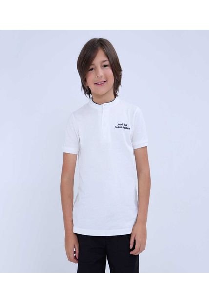 Polo Para Niño Manga Corta Color Crema Marca Ostu #80110095