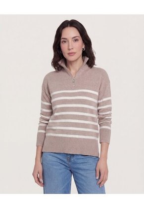 Saco  Para Mujer Cuello Alto O Cuello Tortuga Color Café Marca Ostu #40330081