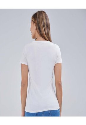 Camiseta Para Mujer Manga Corta Color Blanco Marca Ostu #40092105