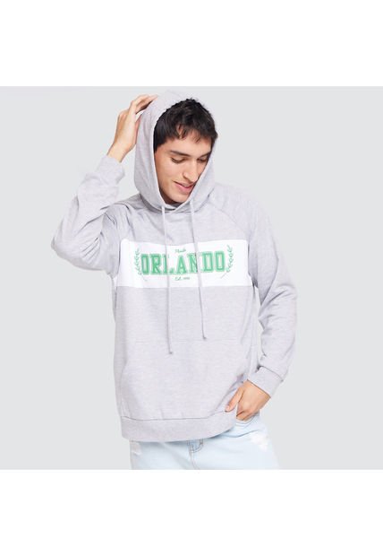 Buzo Para Hombre Hoodie Color Gris  Marca Ostu #60060227