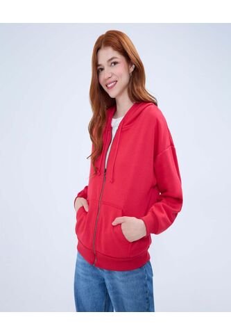 Buzo Para Mujer Zipper Color Rojo Marca Ostu #40060381 Ostu
