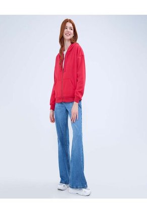 Buzo Para Mujer Zipper Color Rojo Marca Ostu #40060381
