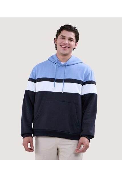 Buzo Para Hombre Hoodie Color Azul  Marca Ostu #60060463