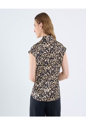 Blusa Para Mujer Manga Sisa Color Café Marca Ostu #40121139