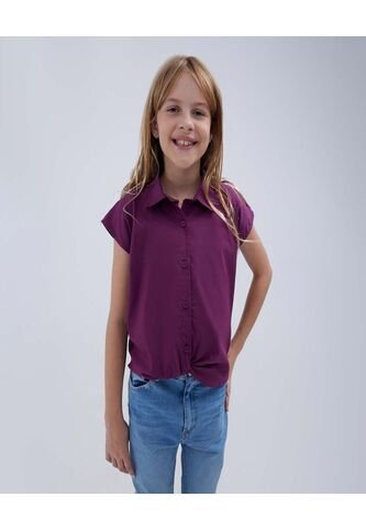 Blusa Para Niña Manga Sisa Color Fucsia Marca Ostu #90120044 Ostu