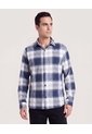 Camisa Leñadora  Para Hombre Azul Ostu de Ostu