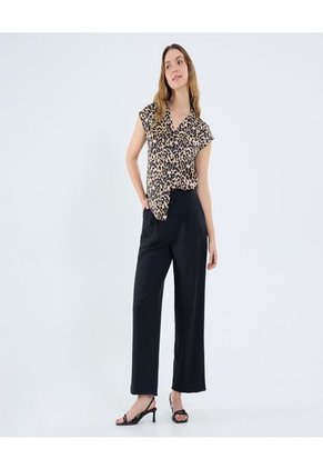 Blusa Para Mujer Manga Sisa Color Café Marca Ostu #40121139