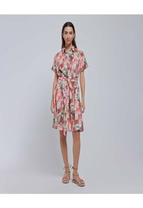 Vestido Para Mujer Manga Corta Color Rojo Marca Ostu #40170267