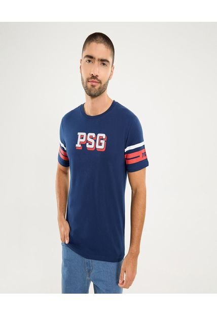 Camiseta Para Hombre Manga Corta Cuello Redondo Color Azul Marca Ostu #60091772