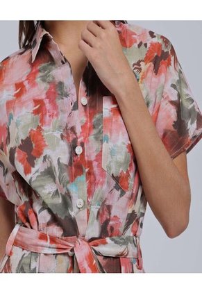 Vestido Para Mujer Manga Corta Color Rojo Marca Ostu #40170267