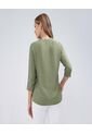 Blusa Para Mujer Manga 3/4 Color Verde  Marca Ostu #40121030 de Ostu