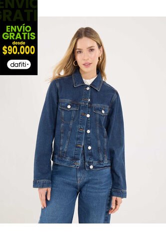 Chaqueta Para Mujer Trucker Color Azul Marca Ostu #40080251 Ostu