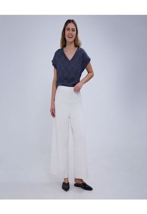 Blusa Para Mujer Manga Corta Color Azul Marca Ostu #40120959