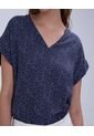 Blusa Para Mujer Manga Corta Color Azul  Marca Ostu #40120959 de Ostu
