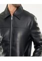 Chaqueta Para Hombre Pu Color Negro Marca Ostu #60080165 de Ostu