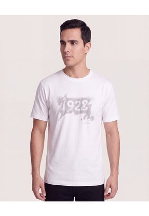 Camiseta Mickey 1928 Para Hombre Crema Ostu