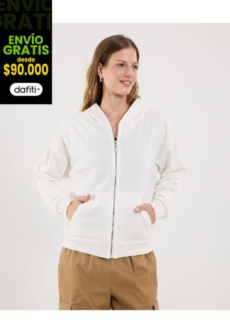 Buzo Para Mujer Zipper Color Marfil Marca Ostu #40060478 Ostu