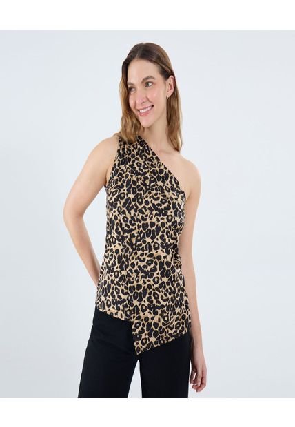 Camiseta Para Mujer Manga Sisa Moda Color Café Marca Ostu #40092407