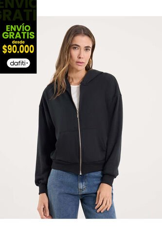 Buzo Para Mujer Zipper Color Negro Marca Ostu #40060478 Ostu