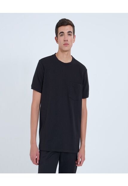 Camiseta Para Hombre Manga Corta Cuello Redondo Color Negro Marca Ostu #60091586