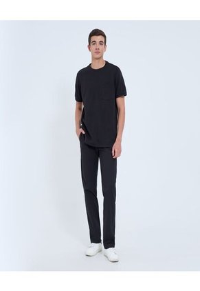 Camiseta Para Hombre Manga Corta Cuello Redondo Color Negro Marca Ostu #60091586