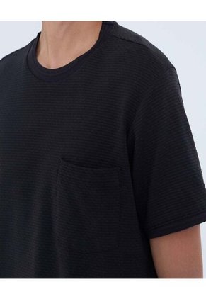 Camiseta Para Hombre Manga Corta Cuello Redondo Color Negro Marca Ostu #60091586