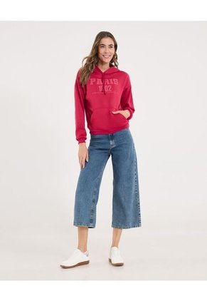 Buzo Para Mujer Hoodie Color Rojo Marca Ostu #40060461